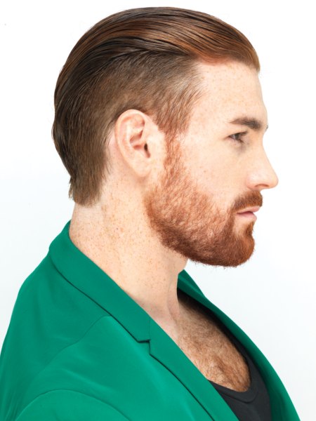 Masculine style with a beard - Side view