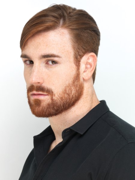 Men's hair with sleek styling