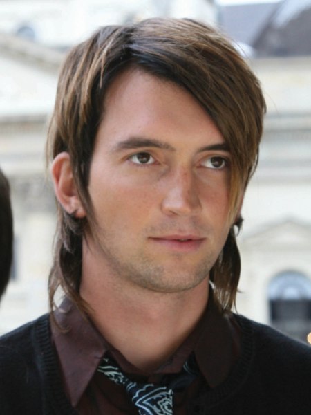 Long casual haircut for young men