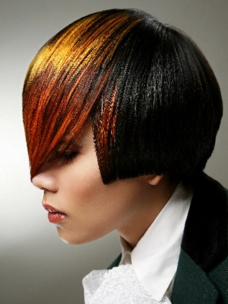Hairstyle with daring eccentricity