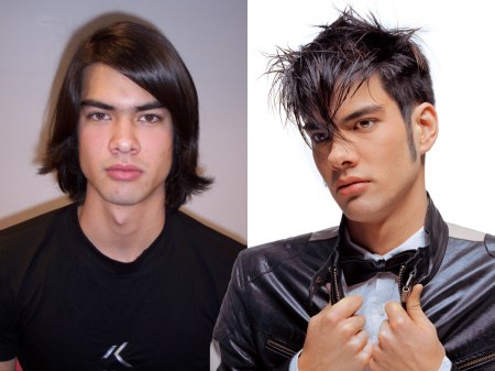 Male rockstar hair makeover