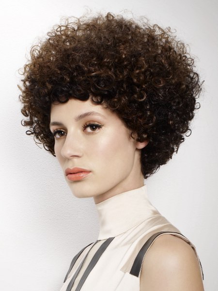 Afro curls for chocolate brown hair