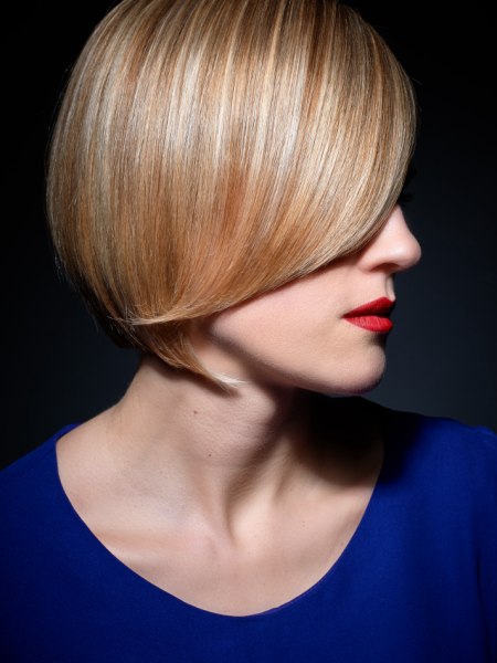 Sleek bob with a curve