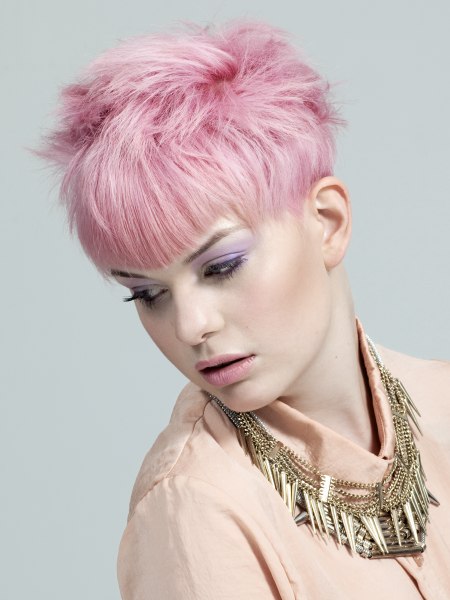Trendy short hairstyles and pastel hair colors | Bob, pixie and men's cut
