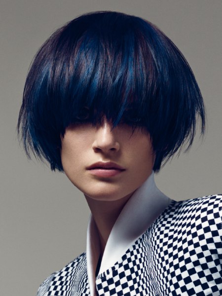 Sassoon hairstyles with exciting geometry and exciting colors