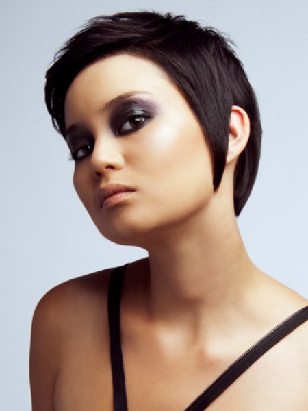 Trendy hairstyle with short sides