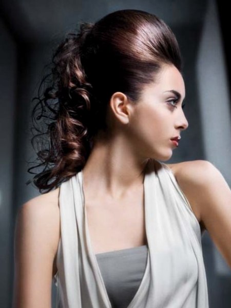 Elegant updo for hair with soft layers