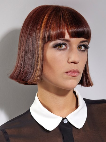 Bob hairstyle with flared-out sides