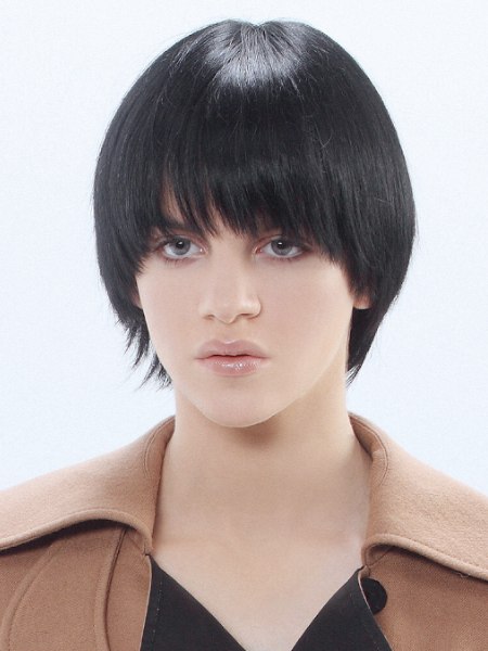 Short, round, and smooth hairstyle