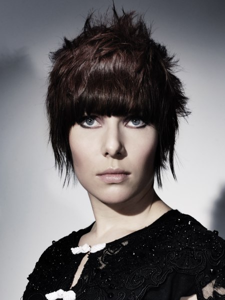 Short haircut with a lot of texture