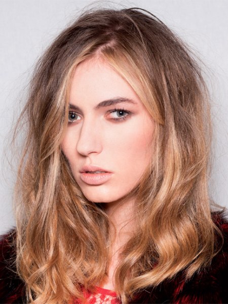 Blonde hair with darker roots