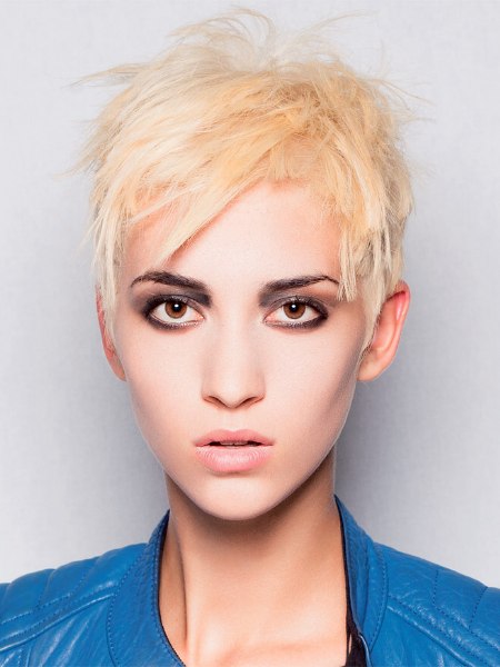 Radically short hair