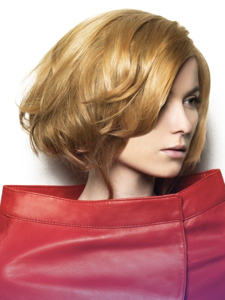 Retro bob with soft curls around the face