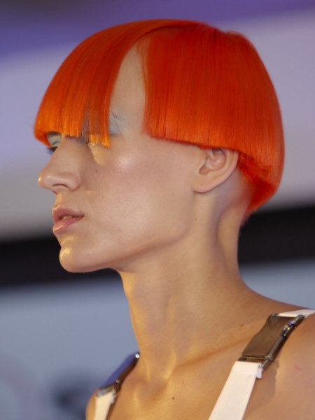 Hair colored orange