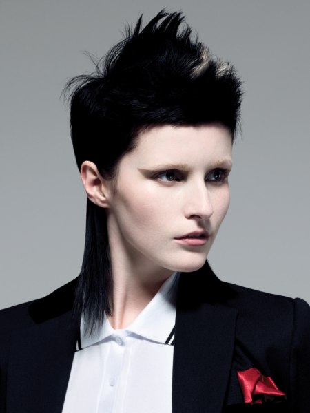 Hair with masculine and feminine elements