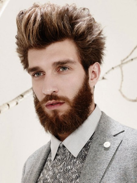 Male hair with highlights