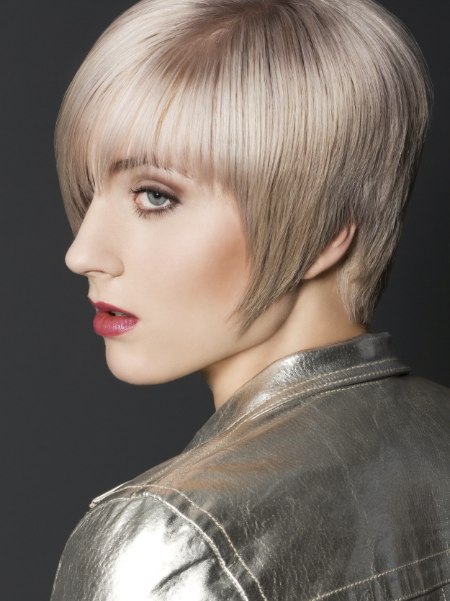 Short haircut with tapered side and nape sections