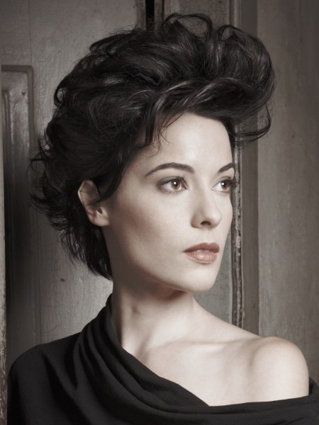 Classy high volume styling for short hair