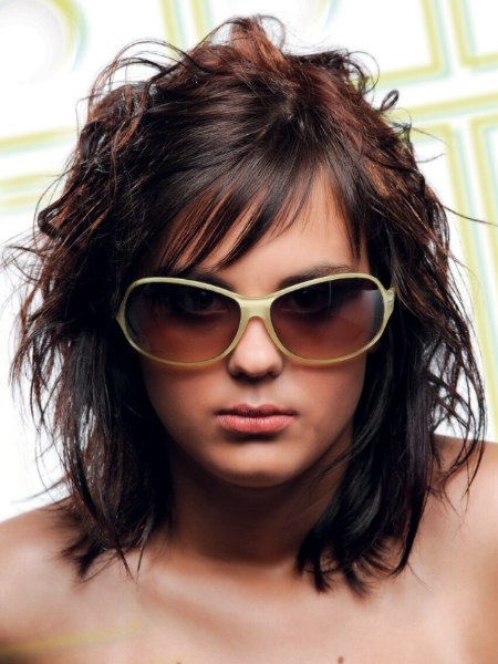 Rock star look hair with smooth waves