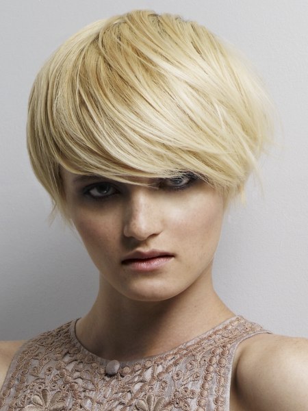 Modern pixie for blonde hair