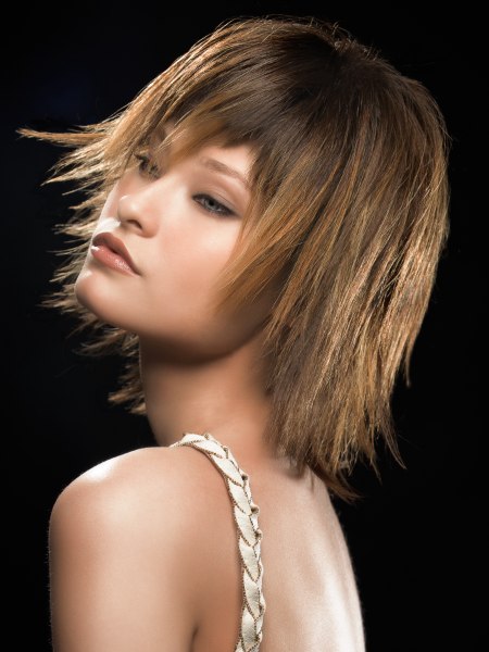 Bob style with soft, texturized ends