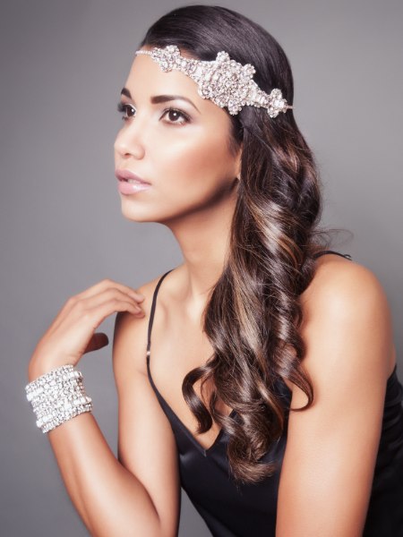 Lightweight headpiece with crystals