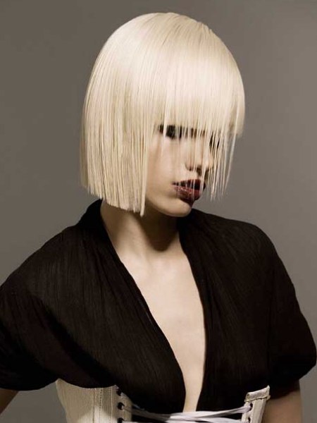 Geometric and symmetrical bob cut with perfection