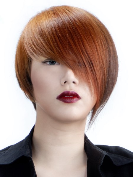 Short contour cut with ultra smooth finishing for Asian hair