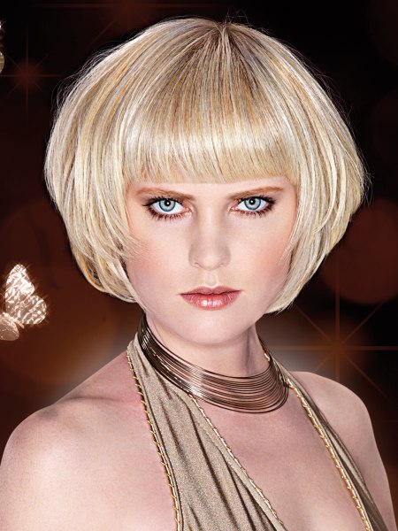 Short back bob with longer lengths at the front