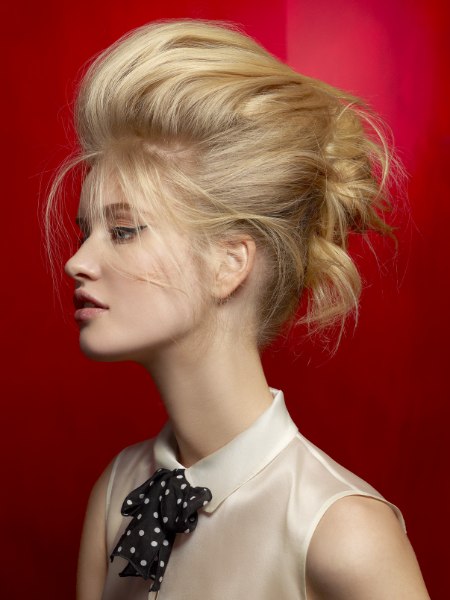 Messy and effortless hair updo