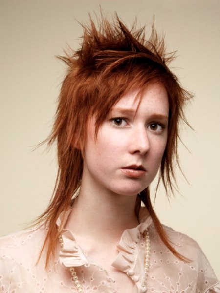 Haircut with rough and choppy layers
