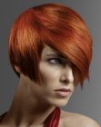 Short hairstyle with dynamic hair colors