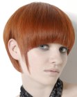 Radical short hairstyle with the ear cut out