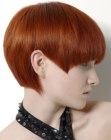 Charming short haircut with sharp angles