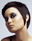 Hair cut to enhance the slender line of the neck