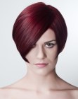 Short bob with rounded graduation and movement
