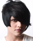 Short haircut with graduation and a modern shape