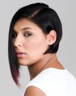 Sleek short hairstyle with graduation