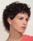 Short haircut for women with natural curls