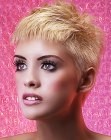 Very short pixie cut with spiky texture