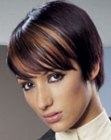 Easy short hairstyle with bangs for fashionistas