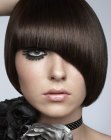 Fashionable short hairstyle with a round silhouette