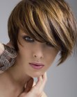 Very short easy to wear bob with layers