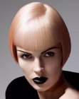 Bob inspired sci-fi hair with curved bangs
