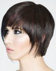 Short tapered haircut with curved cutting lines