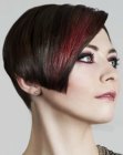 High fashion bob with sides that follow an angled line