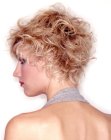Short curly hair kneaded for a wild look
