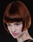 Short bob with sleek styling and a lot of movement