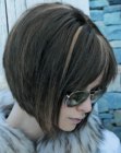 Smooth A-line bob with layers and some texturing