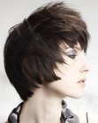 Just out of bed look for short hair with texture